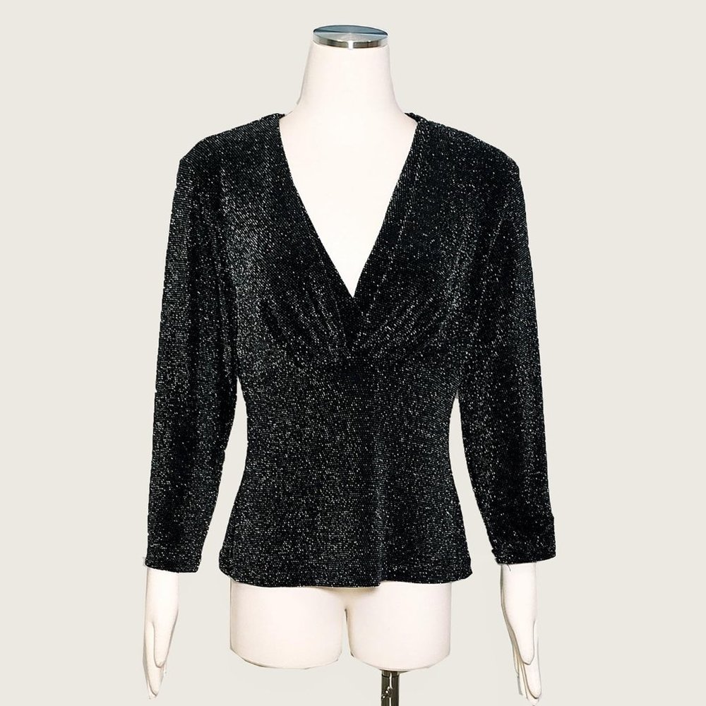 Connected Apparel Empire Metallic Top NWT